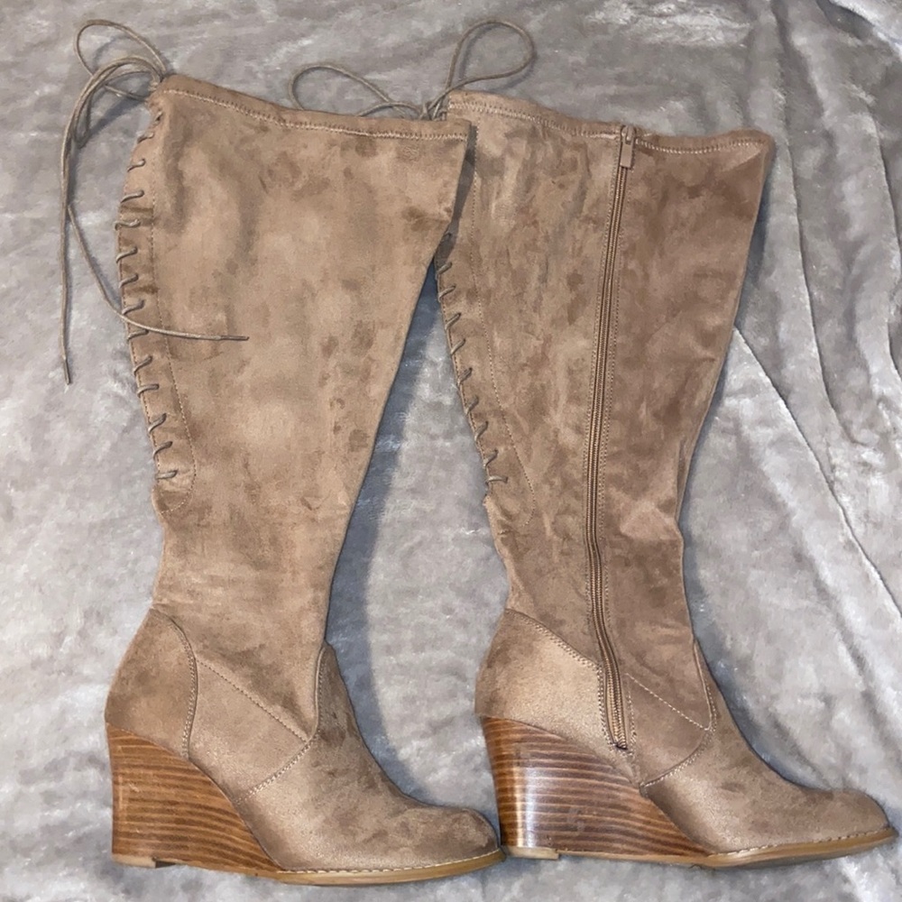 Torrid wide lace up boots